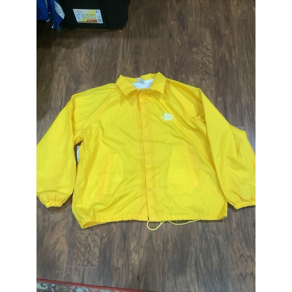 Vintage FRITO LAY Full Zip Windbreaker Jacket Mens Size X Large Yellow